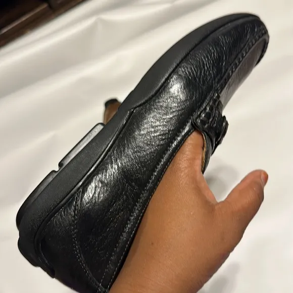 FLORSHEIM COMFORTECH MENS 13086-001 LEATHER UPPER SHOES SIZE 8.5 3E BLAC…