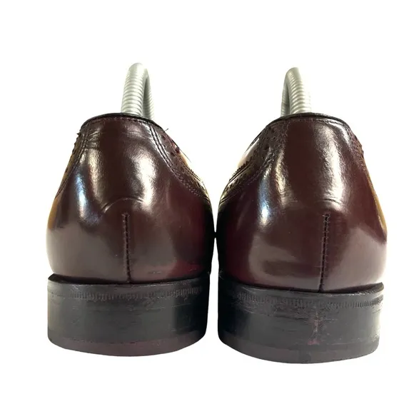 Florsheim Men 8.5 Lexington Leather Wingtip Kiltie Tassel Burgundy Loafers