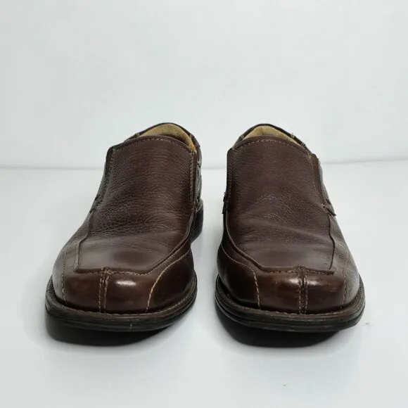 Florsheim Men's Roane Shoes 8.5 D Moc Toe Slip on Brown Leather Dress Casual