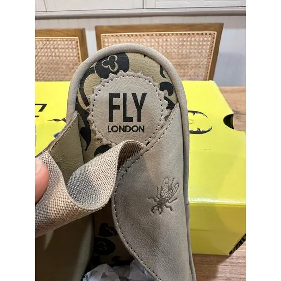 Fly London WHIT295FLY Cupido Concrete Sling-Back Pumps Shoes Size 39 EU 8 US NIB
