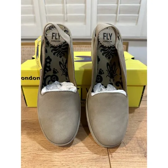 Fly London WHIT295FLY Cupido Concrete Sling-Back Pumps Shoes Size 39 EU 8 US NIB