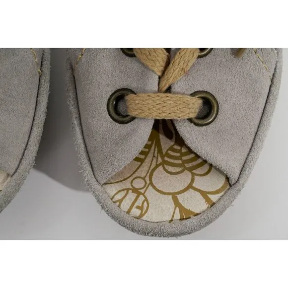 Fly London Yaba Suede Lace-Up Wedges Women's Sz 9-9.5 US / 40 EU Shoes