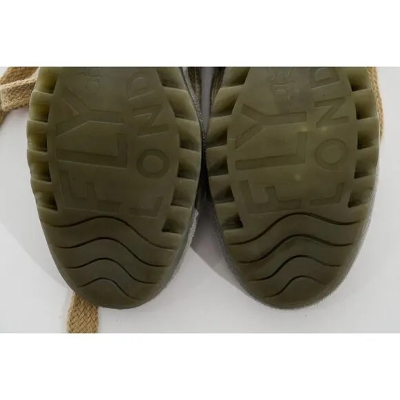 Fly London Yaba Suede Lace-Up Wedges Women's Sz 9-9.5 US / 40 EU Shoes