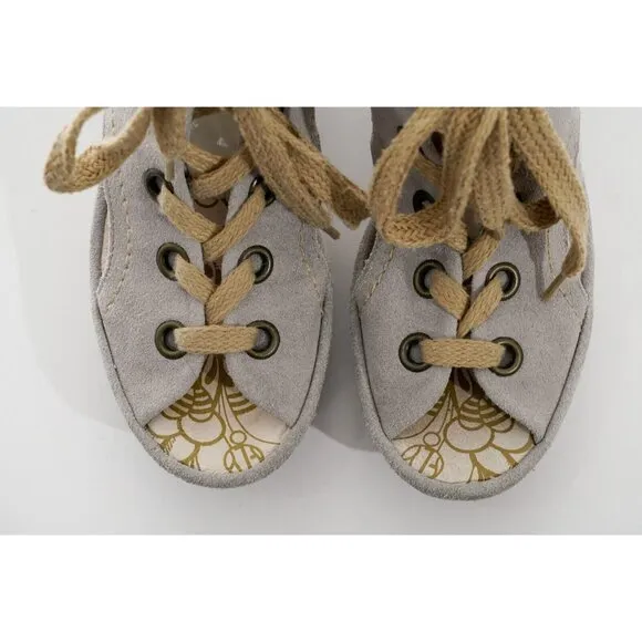Fly London Yaba Suede Lace-Up Wedges Women's Sz 9-9.5 US / 40 EU Shoes