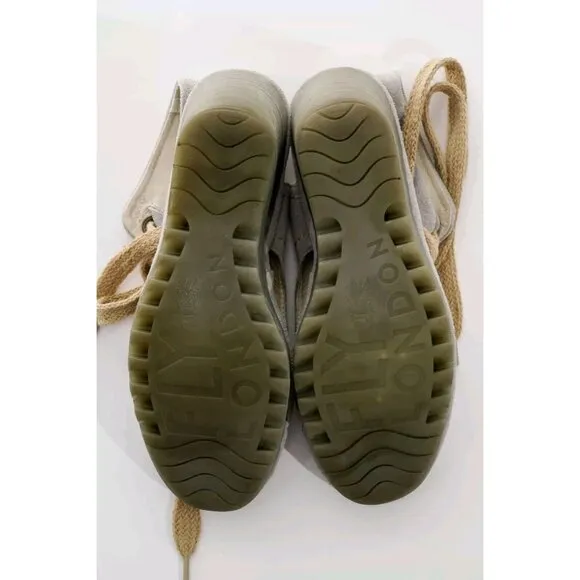 Fly London Yaba Suede Lace-Up Wedges Women's Sz 9-9.5 US / 40 EU Shoes