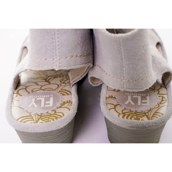 Fly London Yaba Suede Lace-Up Wedges Women's Sz 9-9.5 US / 40 EU Shoes