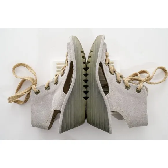 Fly London Yaba Suede Lace-Up Wedges Women's Sz 9-9.5 US / 40 EU Shoes