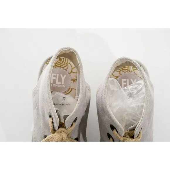 Fly London Yaba Suede Lace-Up Wedges Women's Sz 9-9.5 US / 40 EU Shoes