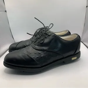 FootJoy 99326 Europa Ostrich Black SoftSpike Golf Oxford Shoes Women 8M EUC
