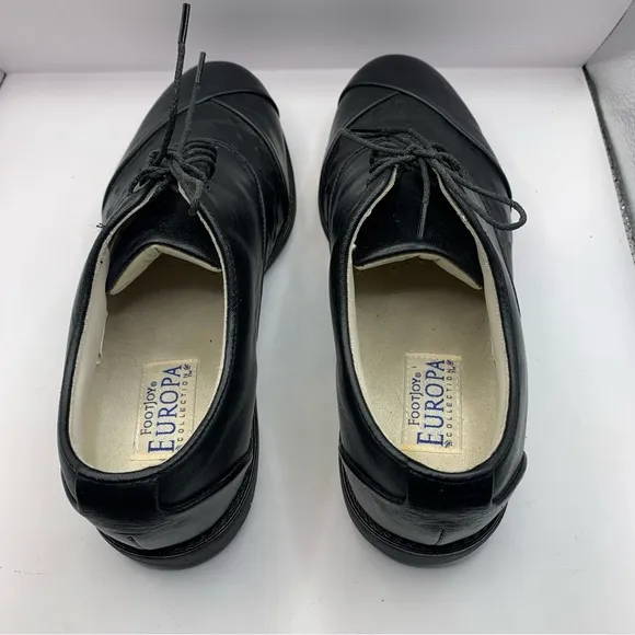 FootJoy 99326 Europa Ostrich Black SoftSpike Golf Oxford Shoes Women 8M EUC