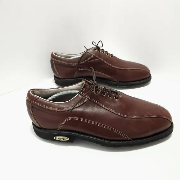 Footjoy Classics Tour Mens Golf Shoes Size 11 E Brown Leather Soft Spike