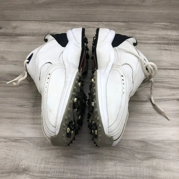 Footjoy Golf Shoes Men's 10 White Lace Up Soft Spike GreenJoy Cleat Sneakers