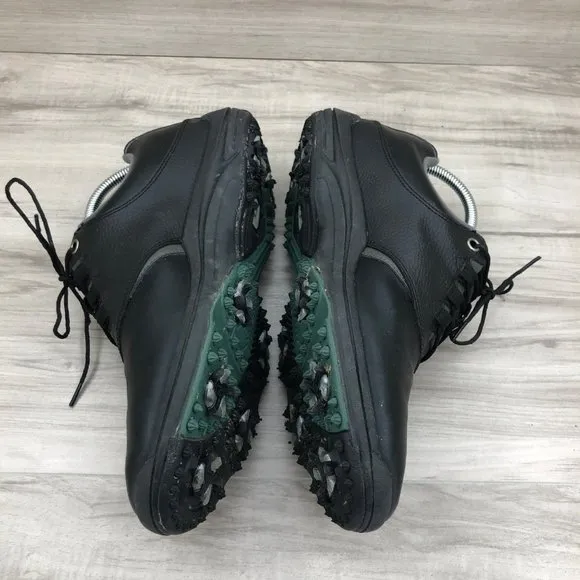 FootJoy Golf Shoes Mens 9 M Black GreenJoy Lace Up Soft Spike Cleats