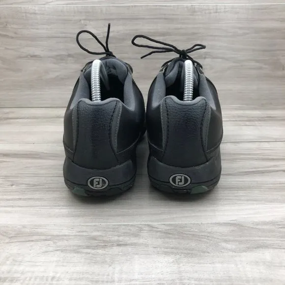 FootJoy Golf Shoes Mens 9 M Black GreenJoy Lace Up Soft Spike Cleats