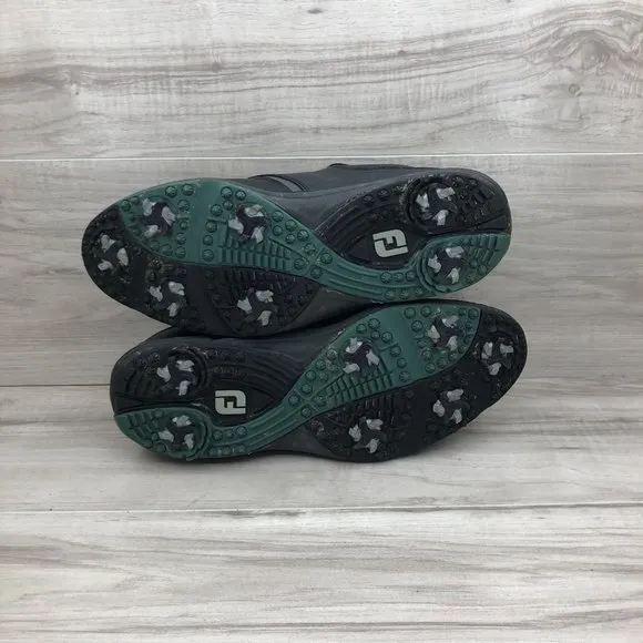 FootJoy Golf Shoes Mens 9 M Black GreenJoy Lace Up Soft Spike Cleats