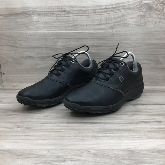 FootJoy Golf Shoes Mens 9 M Black GreenJoy Lace Up Soft Spike Cleats