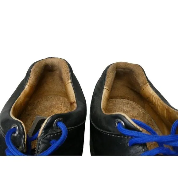 FootJoy Versaluxe Mens 11.5 Black Blue Leather Soft Spikeless Golf Shoes 57254