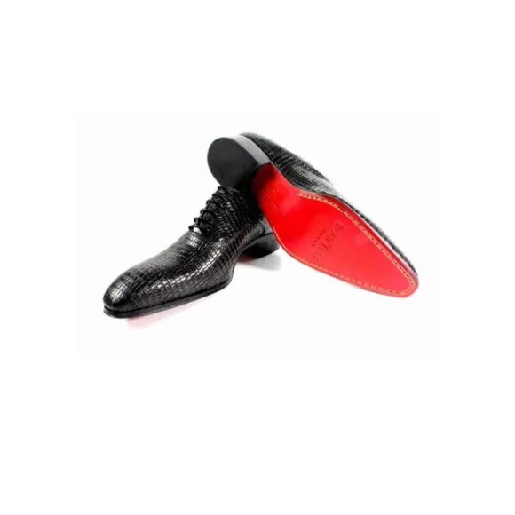 Fred Black Oxford Leather Shoes For Mens