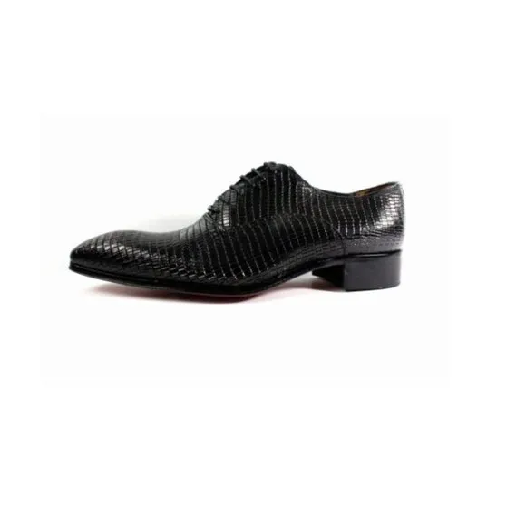 Fred Black Oxford Leather Shoes For Mens