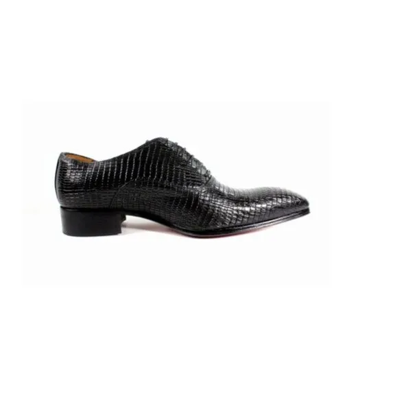 Fred Black Oxford Leather Shoes For Mens