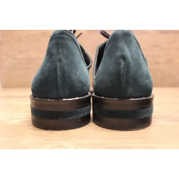 Freda Salvador women's suede leather pointed D'Orsay studded Oxford shoes