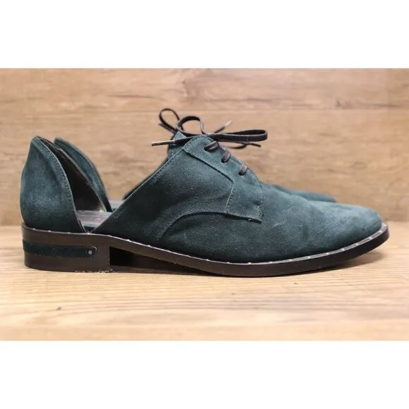 Freda Salvador women's suede leather pointed D'Orsay studded Oxford shoes