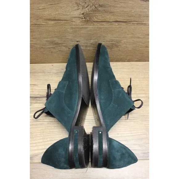 Freda Salvador women's suede leather pointed D'Orsay studded Oxford shoes