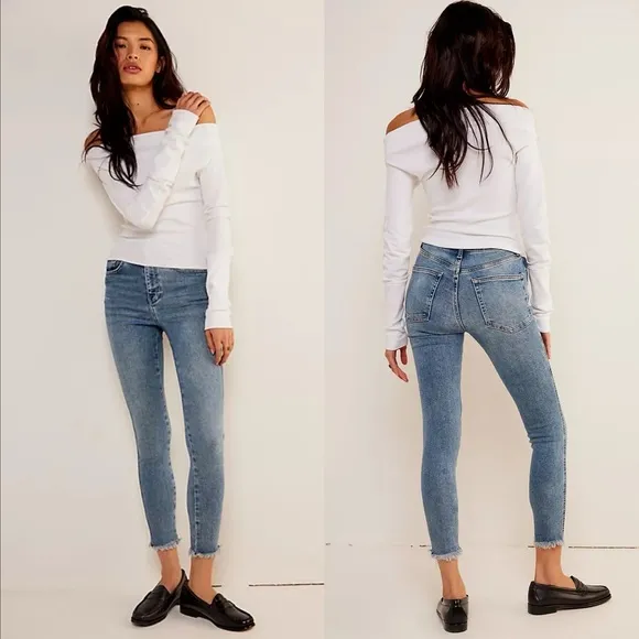 Free People We The Free Raw High-Rise Jegging In Sierra Wash
