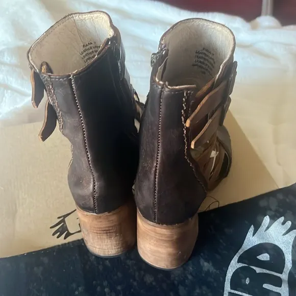 FreeBird by Steven Tiara Brown &amp; Cognac Leather Sandal