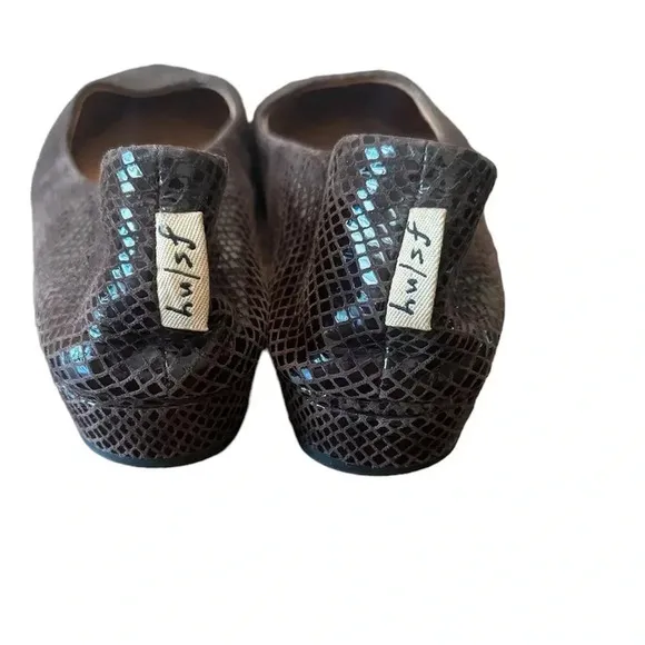 French Sole fs/ny Brown Snake Print Shoes