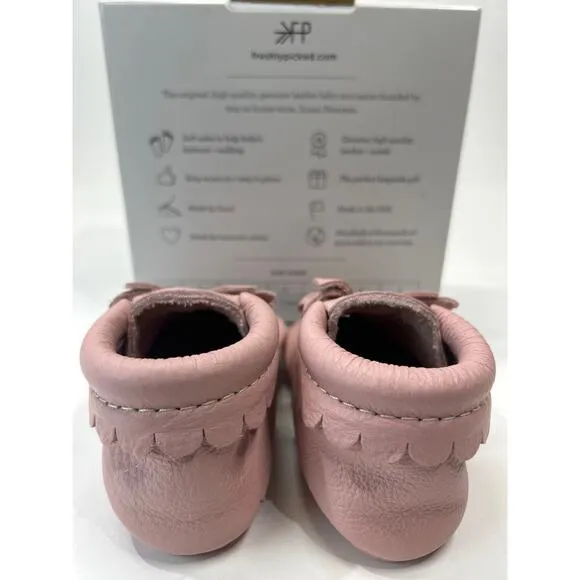 Freshly Picked Bow Moccasins Blush Pink Shoes Size 3
