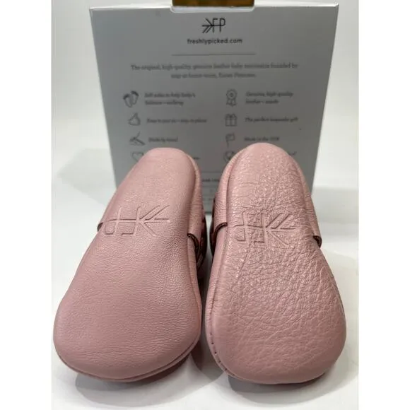 Freshly Picked Bow Moccasins Blush Pink Shoes Size 3