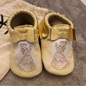 Freshly Picked Disney Princess Watercolor Belle Baby Shoes Beauty and the Beast