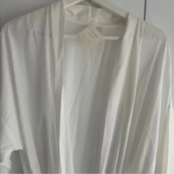 FROU FROU Cotton Robe Peignoir White Medium Loungewear Kimono