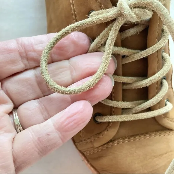 Frye Brown Leather CAM Flat Lace Up Shoes