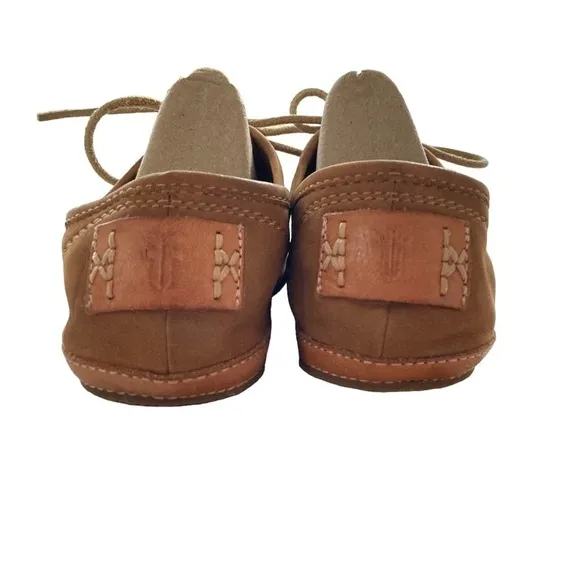 Frye Brown Leather CAM Flat Lace Up Shoes