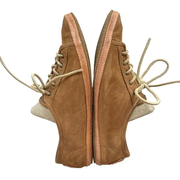Frye Brown Leather CAM Flat Lace Up Shoes