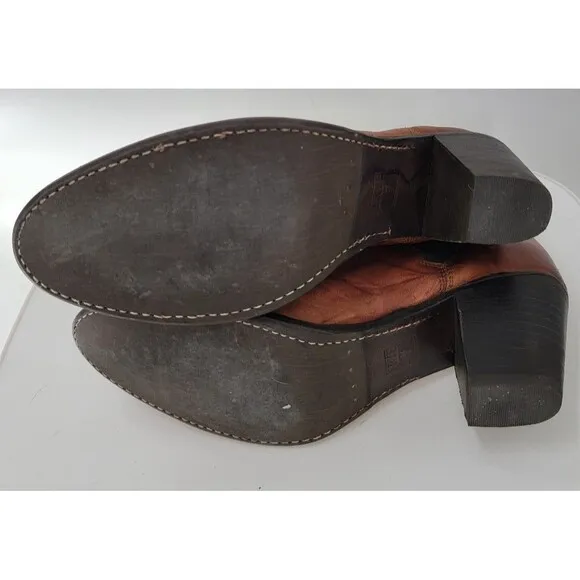 Frye Jackie Gore Stitching Women Shoes in Saddle