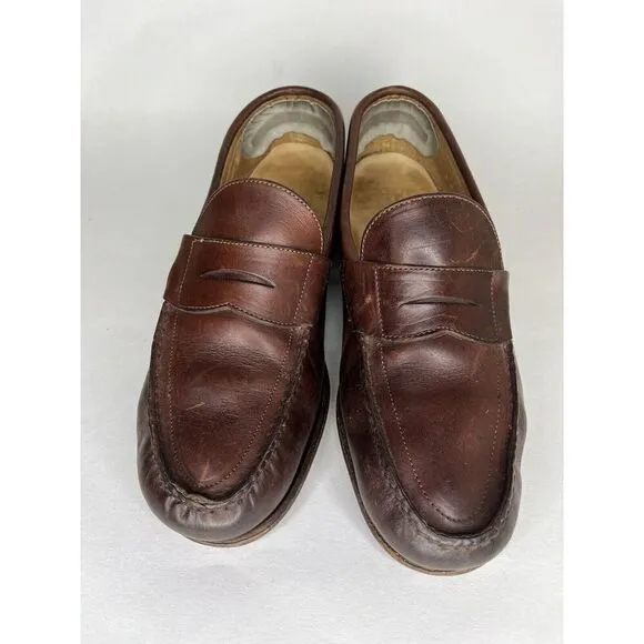 Frye Shoes Loafers Slip Ons Men Size 12M Brown Leather