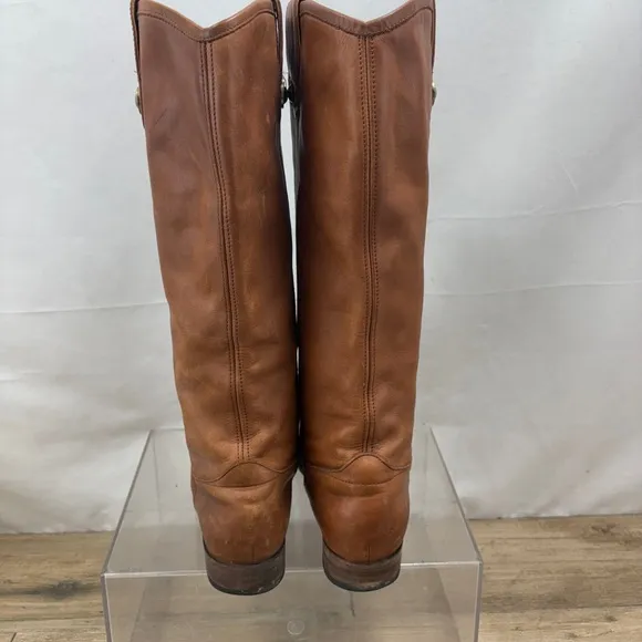 Frye Women's 40055 Melissa Double Sole Button Lug Brown 7.5 B