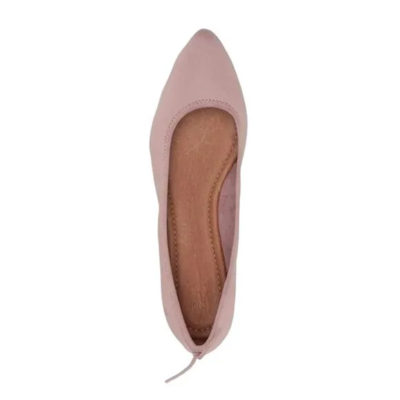 Frye Women's Regina Pointed Toe Leather Ballet Flats Lilac Size 6 1/2