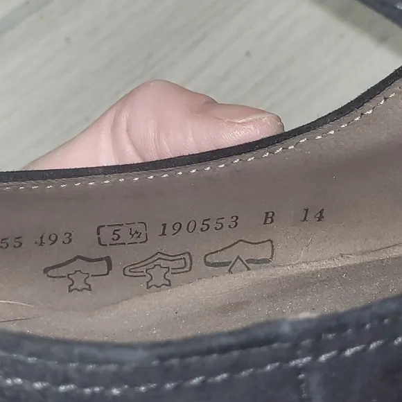 Gabor Womens Black Suede Leather Wedge Shoes Size 5.5