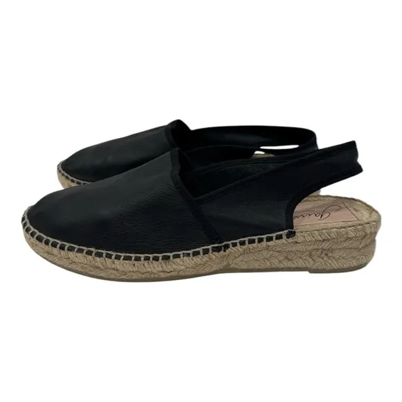 Gaimo Espadrille Black Sling Back Leather size 36 US 6
