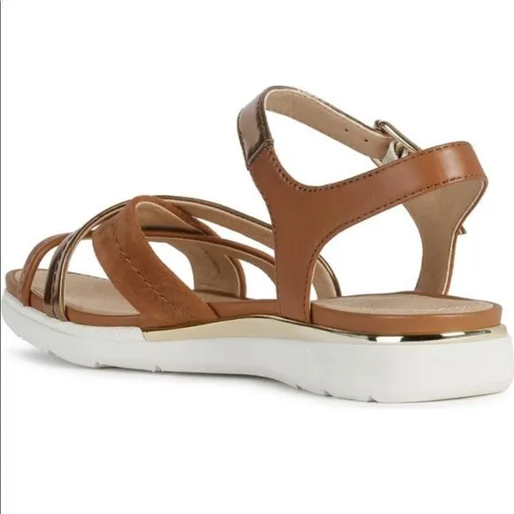 Geox hiver 4 strappy comfy leather waterproof lightweight sandal size  9