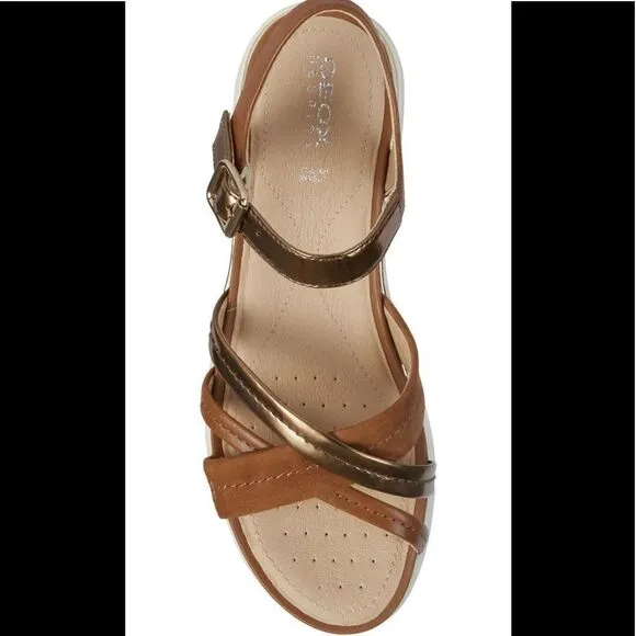 Geox hiver 4 strappy comfy leather waterproof lightweight sandal size  9