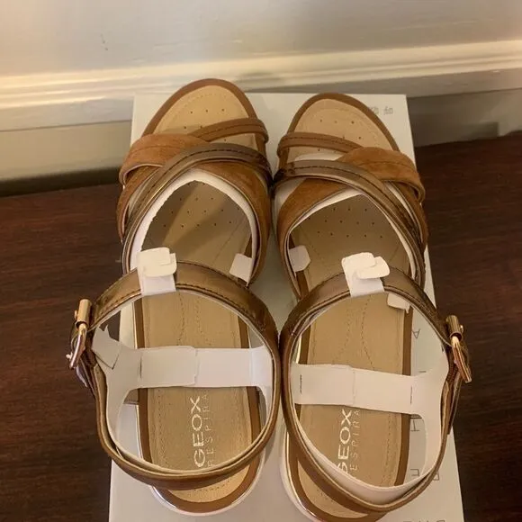 Geox hiver 4 strappy comfy leather waterproof lightweight sandal size  9