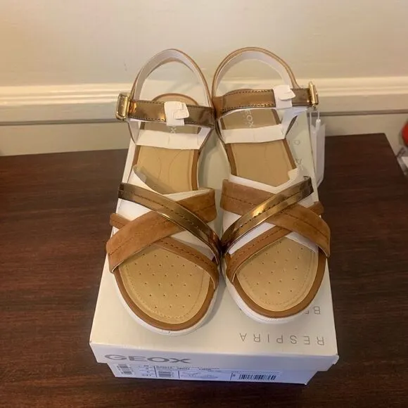 Geox hiver 4 strappy comfy leather waterproof lightweight sandal size  9