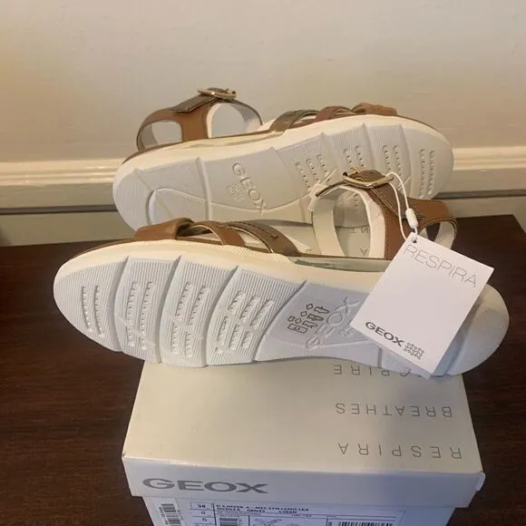 Geox hiver 4 strappy comfy leather waterproof lightweight sandal size  9