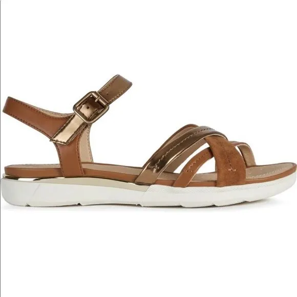 Geox hiver 4 strappy comfy leather waterproof lightweight sandal size  9