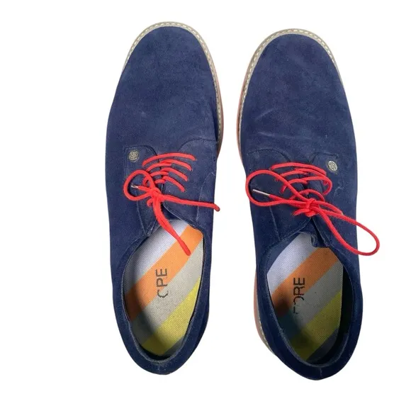 G/Fore‎ GFore Golf Shoes Men's Size 11.5 Gallivanter Blue Suede Red Lace Up